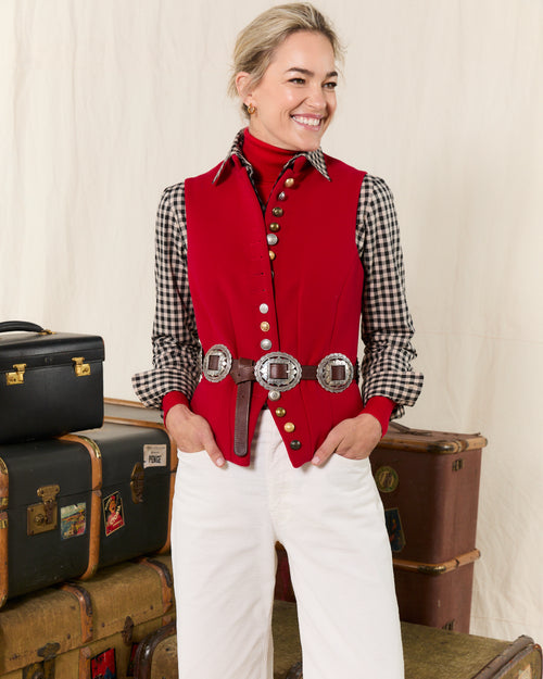 Clipper Waistcoat Scarlet