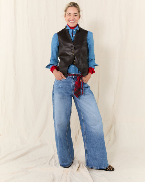 Vespa Waistcoat Leather