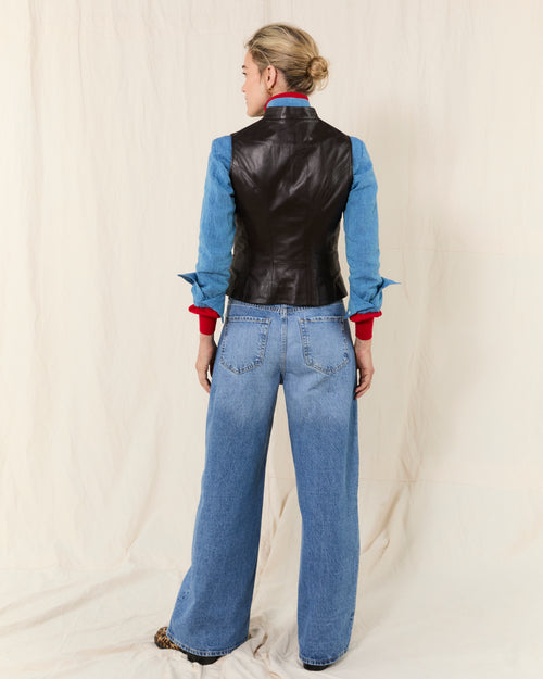 Vespa Waistcoat Leather