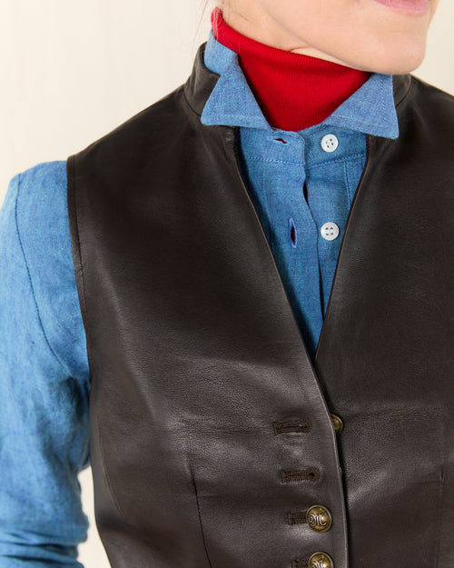Vespa Waistcoat Leather