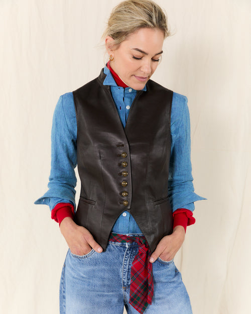 Vespa Waistcoat Leather