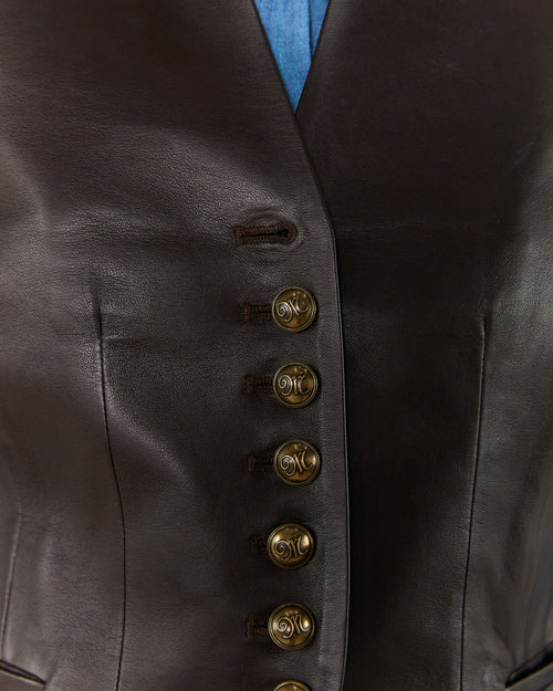 Vespa Waistcoat Leather