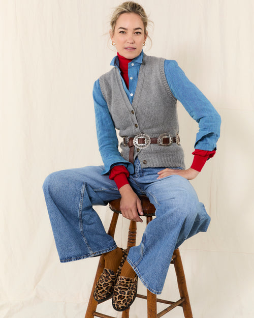 MOLOH's Knitted Waistcoat Slate Grey