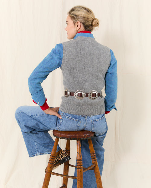 MOLOH's Knitted Waistcoat Slate Grey