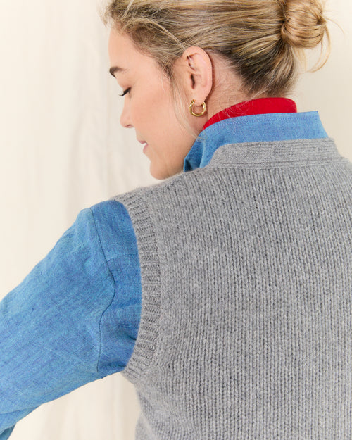 MOLOH's Knitted Waistcoat Slate Grey