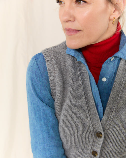 MOLOH's Knitted Waistcoat Slate Grey