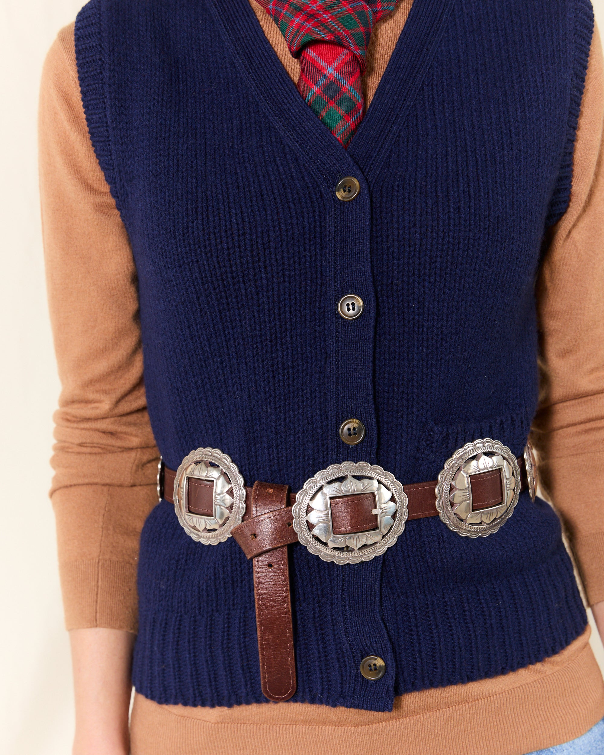 MOLOH's Knitted Waistcoat Navy Blue - Main Image