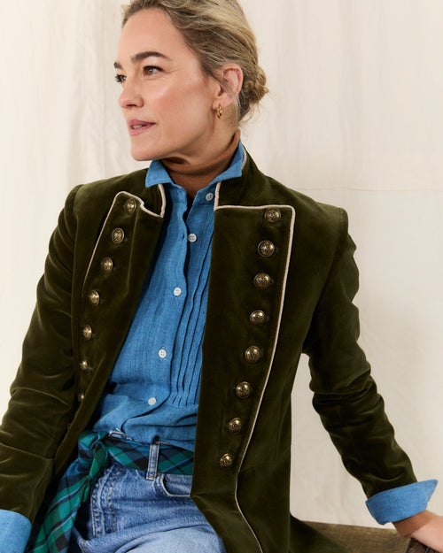Military Jacket Velvet Moss