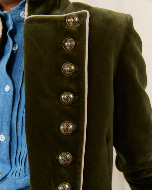 Military Jacket Velvet Moss