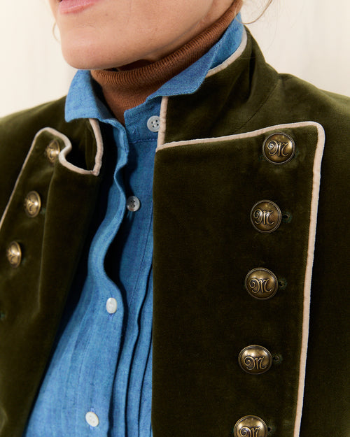 Military Jacket Velvet Moss