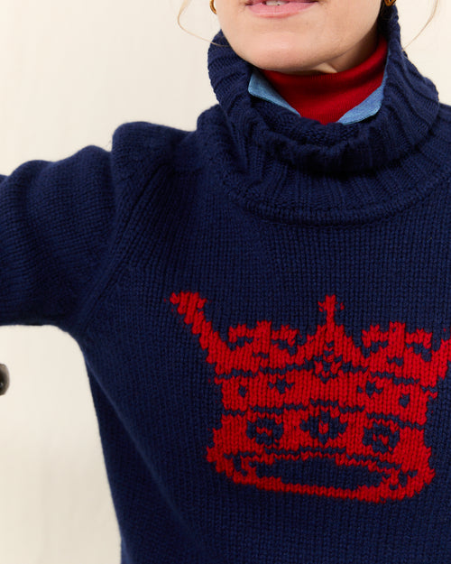 The Crown MOLOH Neck Mid Blue