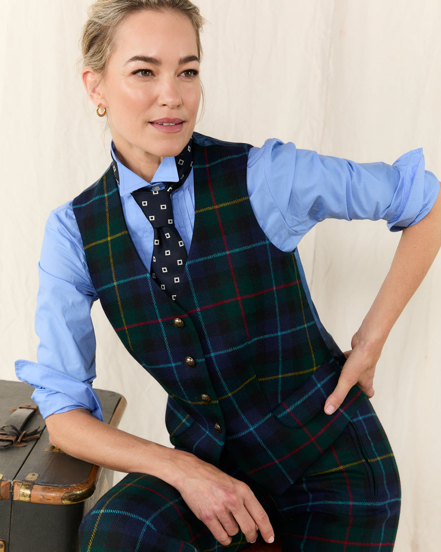 Smiley Waistcoat Tartan