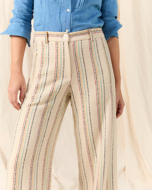 Puddle Pants Cream Stripe