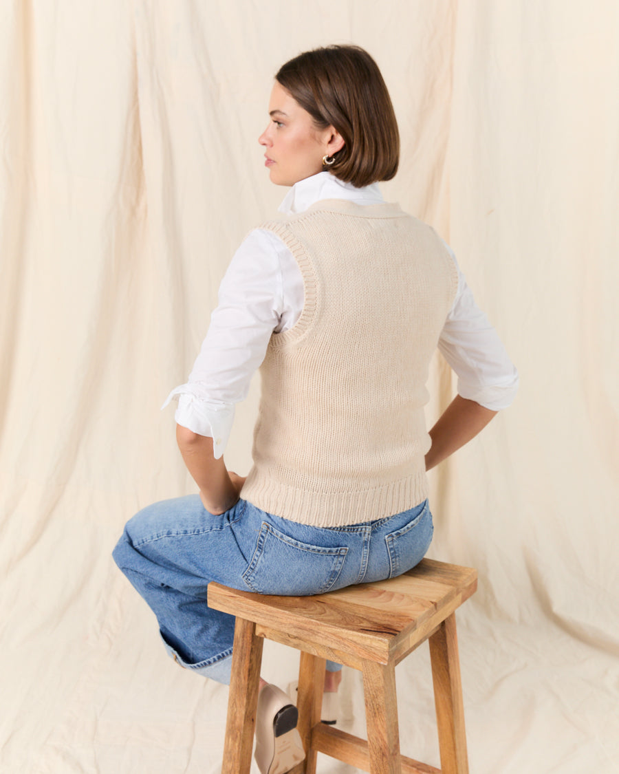 MOLOH's Knitted Waistcoat Cream