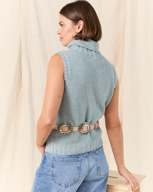 MOLOH Neck Sleeveless Pale Blue