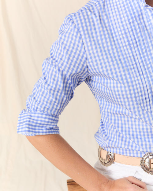 Flick Bib Shirt Blue Gingham