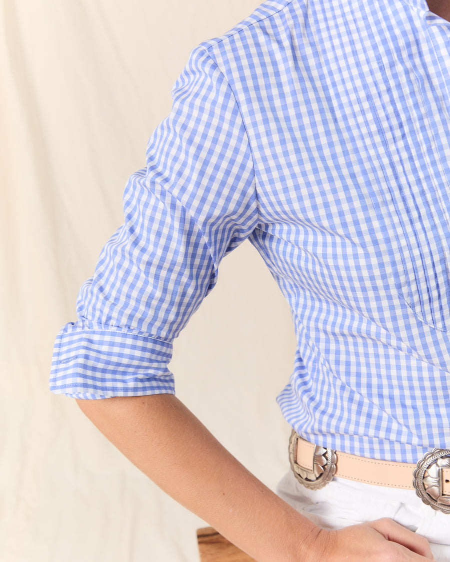 Flick Bib Shirt Blue Gingham