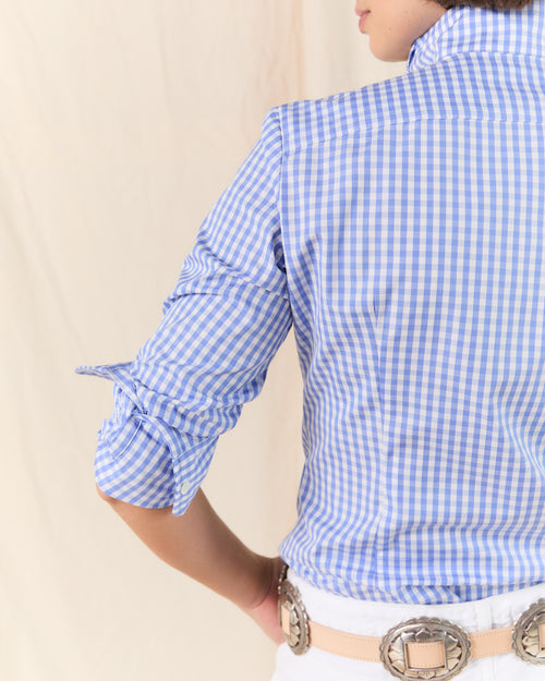 Flick Bib Shirt Blue Gingham