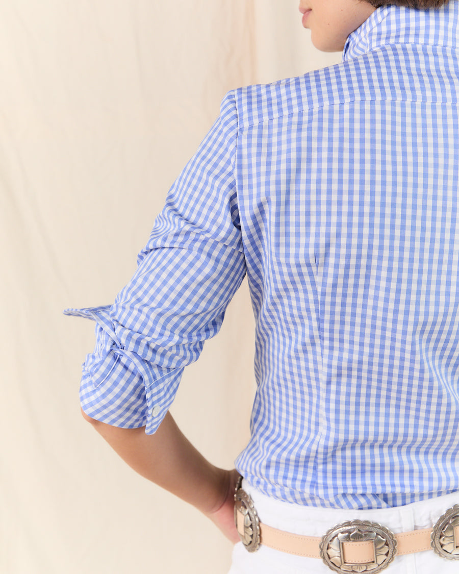 Flick Bib Shirt Blue Gingham