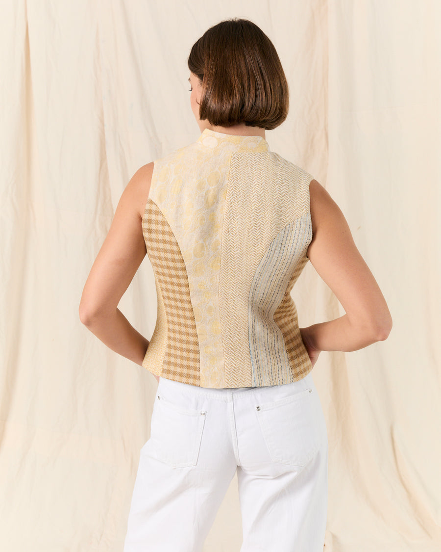 Clipper Waistcoat Yellow Patch