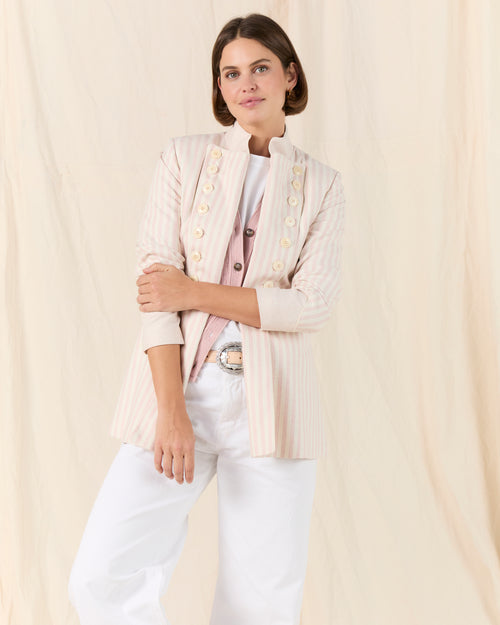 Military Jacket Pink Stripe