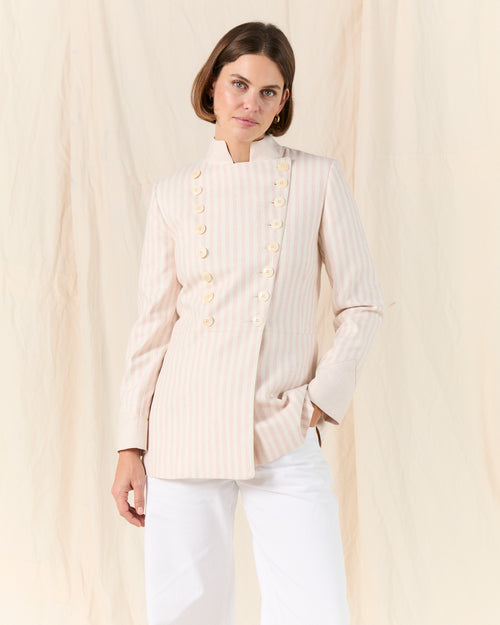 Military Jacket Pink Stripe