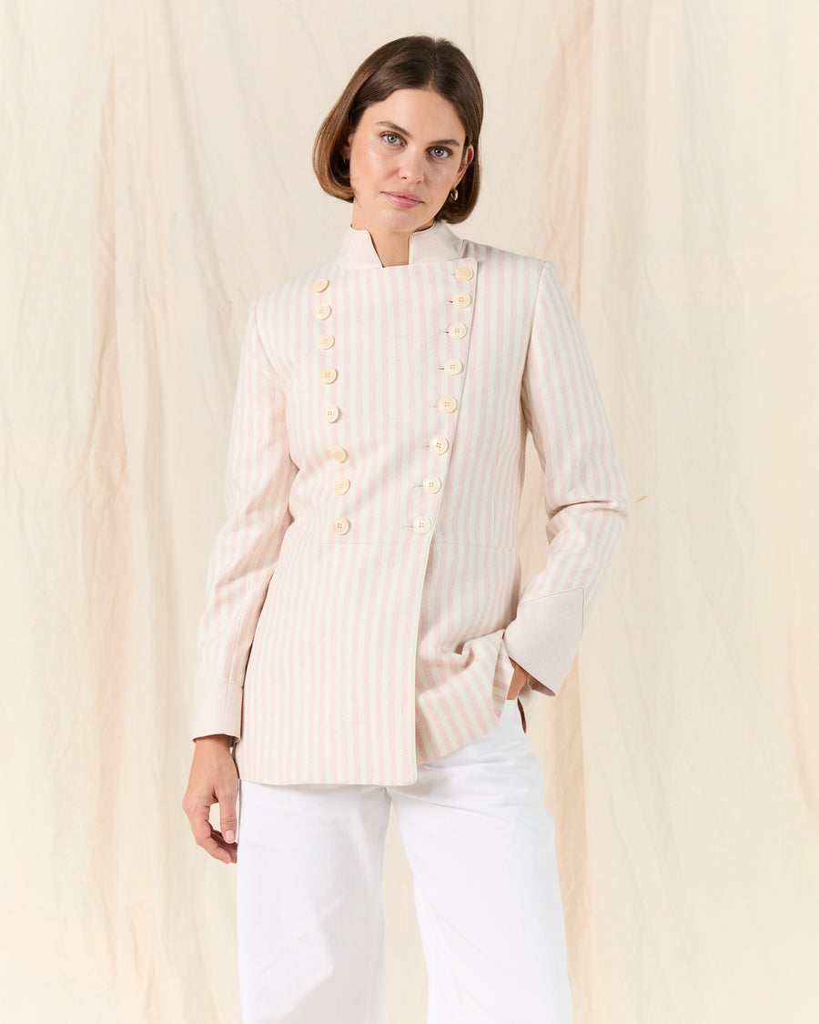 Military Jacket Pink Stripe