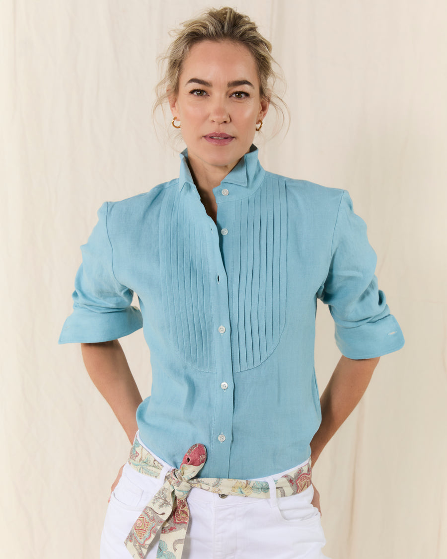 Flick Bib Shirt Turquoise