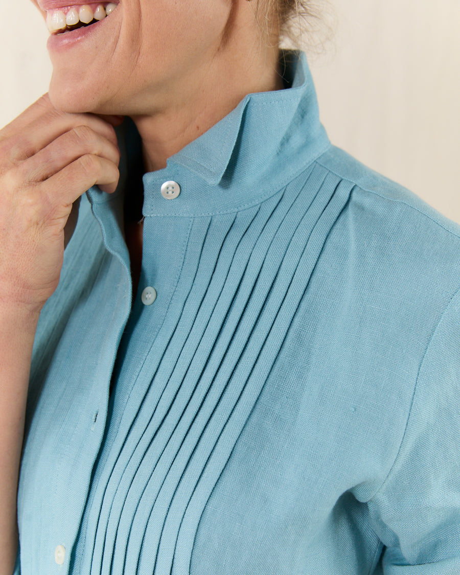 Flick Bib Shirt Turquoise