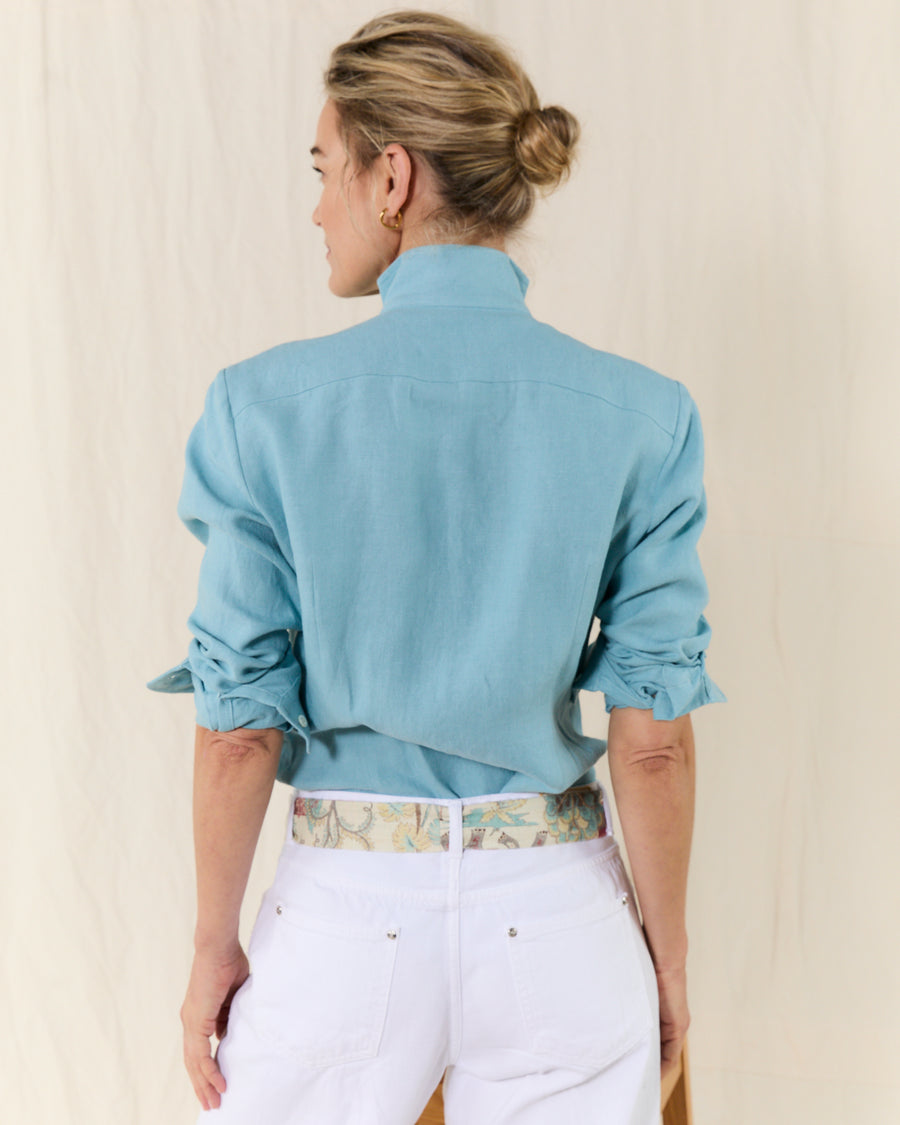 Flick Bib Shirt Turquoise