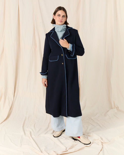 Crescent Coat Navy