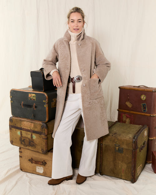 Shearling Coat Light Mushroom