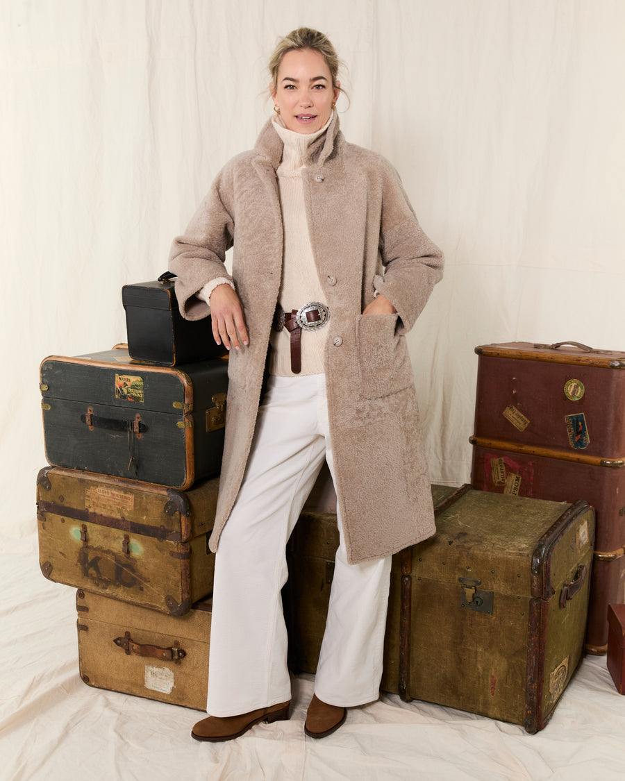 Shearling Coat Light Mushroom