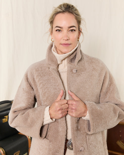 Shearling Coat Light Mushroom