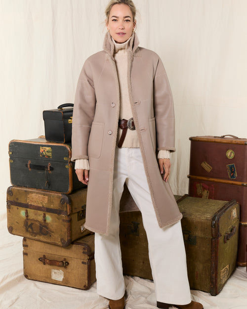 Shearling Coat Light Mushroom