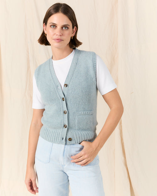 MOLOH's Knitted Waistcoat Light Blue