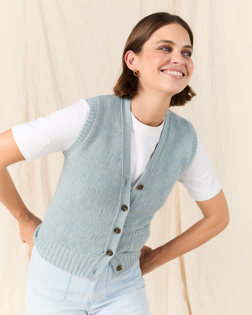 MOLOH's Knitted Waistcoat Light Blue