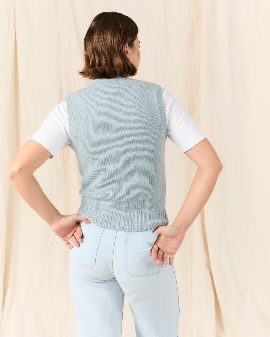 MOLOH's Knitted Waistcoat Light Blue