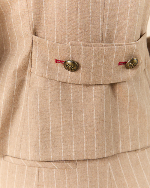 Hathaway Jacket Camel Pinstripe