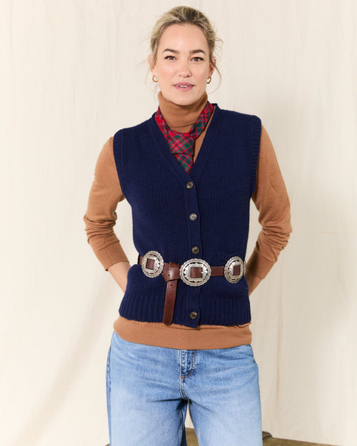 MOLOH's Knitted Waistcoat Navy Blue