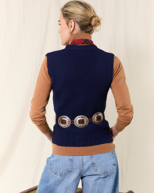 MOLOH's Knitted Waistcoat Navy Blue