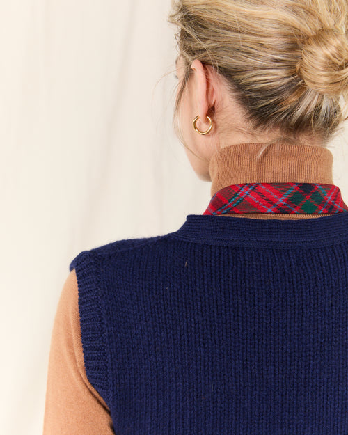 MOLOH's Knitted Waistcoat Navy Blue