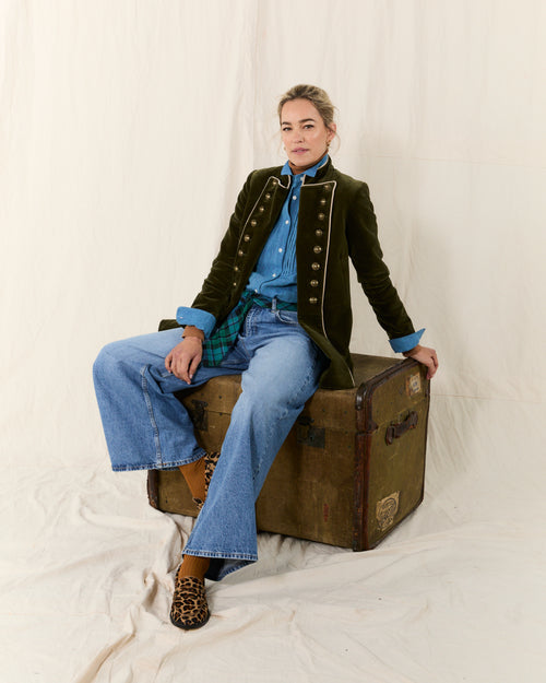 Military Jacket Velvet Moss