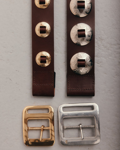 MOLOH's Silver Concho Stitched Belt