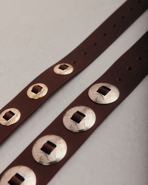 MOLOH's Brass Concho Stitched Belt