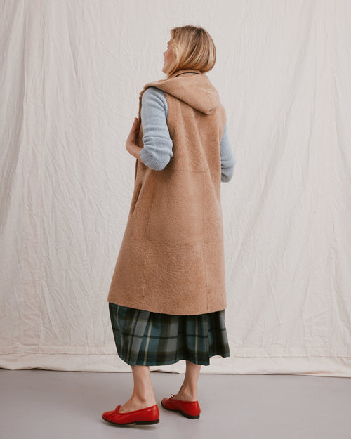 Shearling Gilet Camel