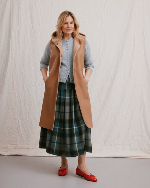 Shearling Gilet Camel