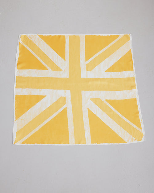 Union Flag Silk Scarf Yellow