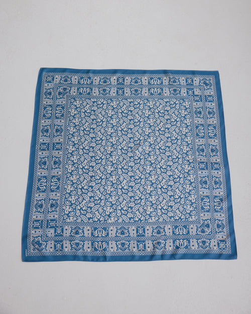 Paisley Blue Silk Scarf