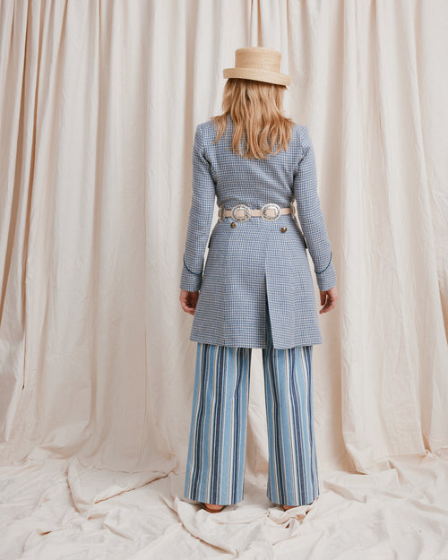 Commodore Coat Linen Check